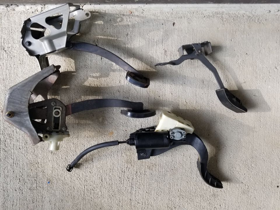 Removing the old pedals was fairly quick & easy: trim pin puller, 15mm, 13mm, 10mm, & bent-nose pliers were the only necessary tools.