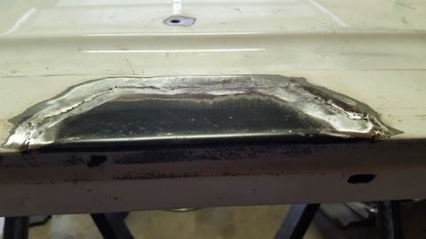 1995 Ford Bronco - Then we grind. And grind. And grind some more. Here we can see that I still have a way to go, but it's definitely getting there. Wear ear p…