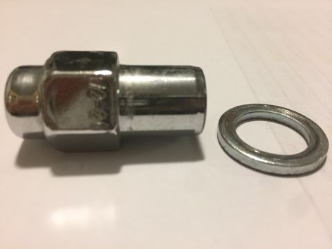 1979 Ford Bronco - A single lug nut and a washer are shown on a flat surface, with a watermark for Supermotors.net at the bottom.