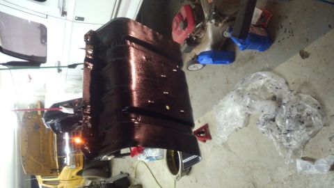 1996 Ford Bronco - The skid plate finished. I used bed liner paint to hopefully protect it from scraches and rusting.