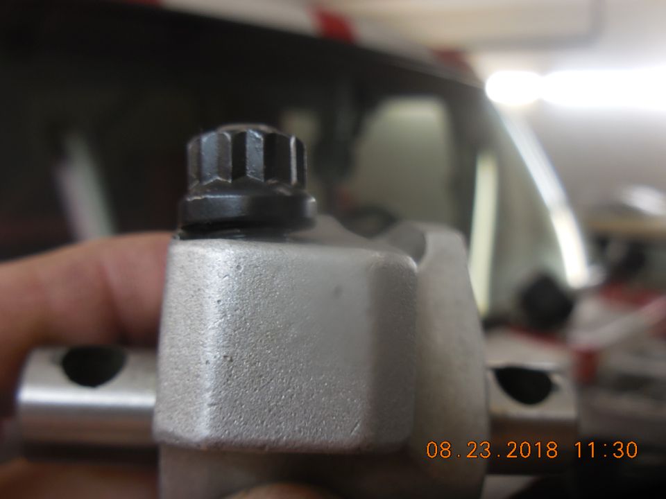 # 2 intake adjuster jammed to the end of travel threads stripped.