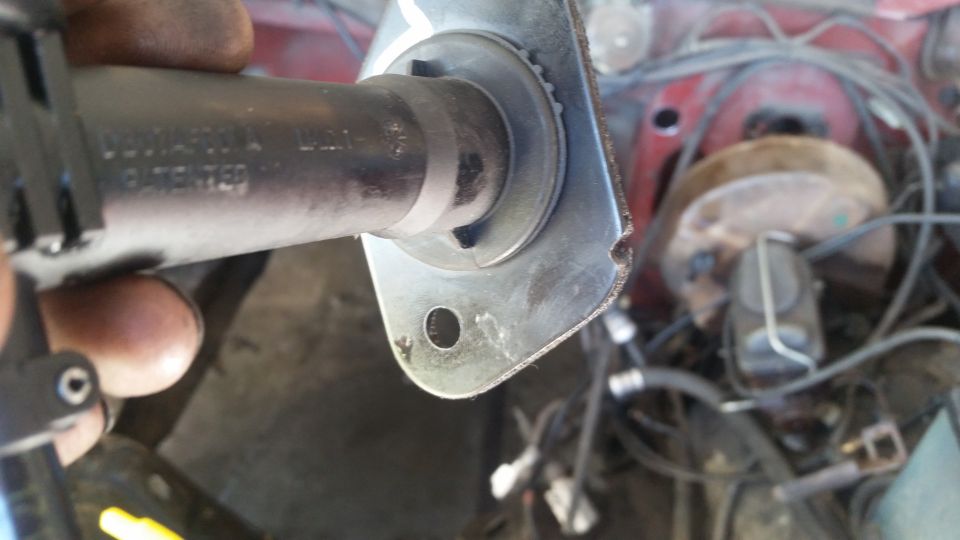 Steering column part with "PATENTED" visible