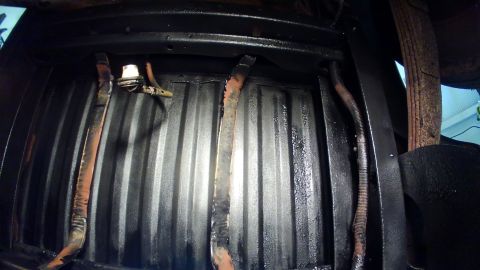 1996 Ford Bronco - Undercarriage where the tank goes got a coat of bed liner as well.