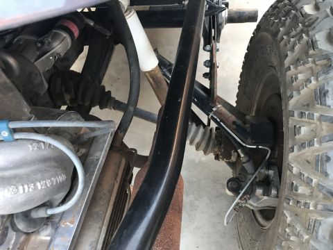 1970 Volkswagen Beetle - Detail view of engine and suspension components, showing part numbers and mechanical elements.