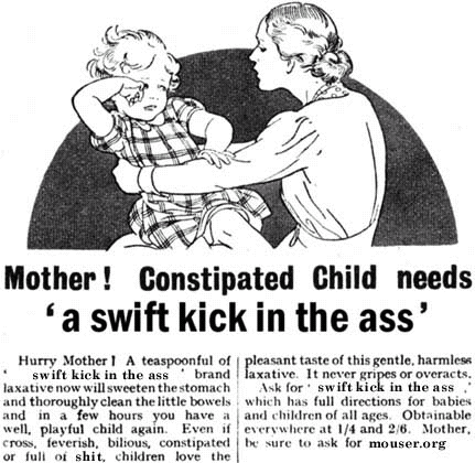 1988 Ford Bronco - This advertisement discusses a controversial method for dealing with childhood constipation.