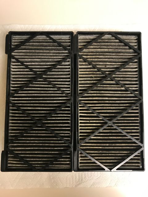 2002 Nissan Quest - These cabin air filters appear to be dirty and in need of replacement.