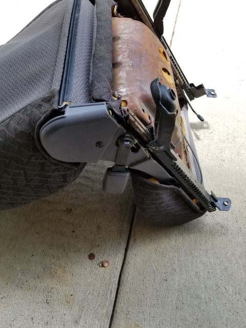 2001 Nissan Xterra - The passenger seat wouldn't slide fully forward, and eventually I found there were several coins trapped in the rail. The only way to get t…