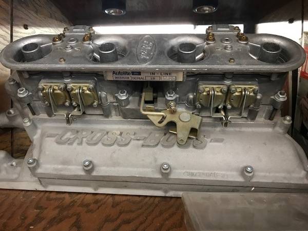 1970 cross boss manifold and Autolite inline carb