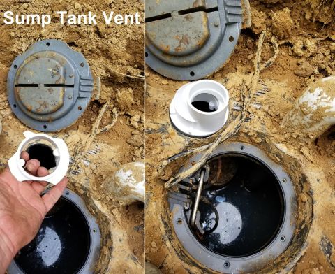 2004 Land Rover Land Rover - I backed into the sump vent pipe with the excavator, so I hole-sawed out the broken bung, and replaced it with this inverted drain fitting.…