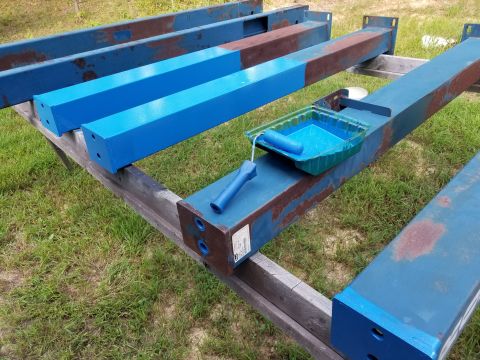 2004 Land Rover Land Rover - The yokes & columns got pressure washed again before painting inside (the columns) & out.