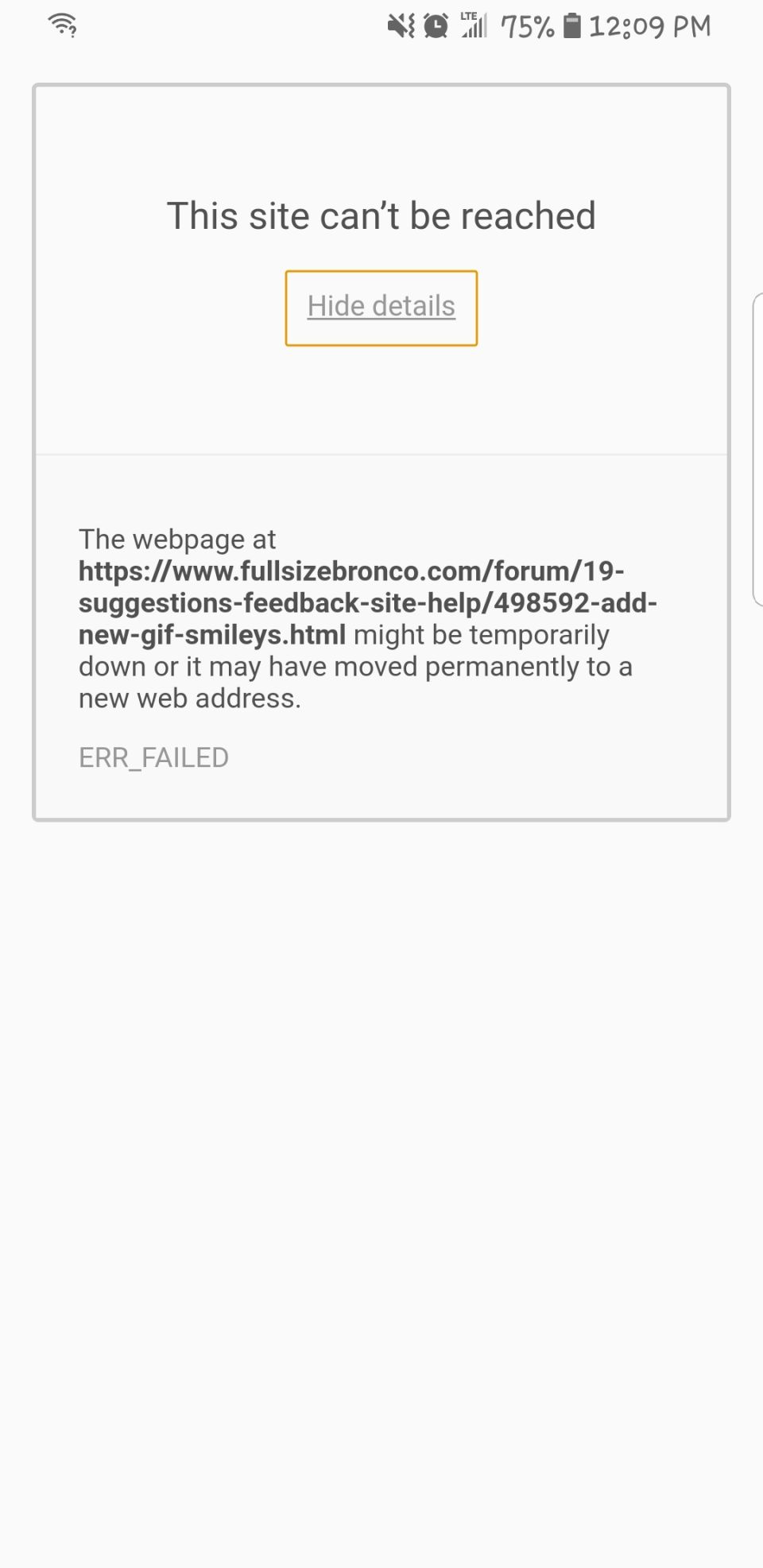 Browser error page showing 'This site can't be reached'