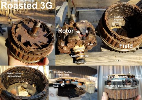 1983 Ford Bronco - This is what happens when an alternator is run at max. output for too long. It can also happen simply due to age, which is why I suspect th…