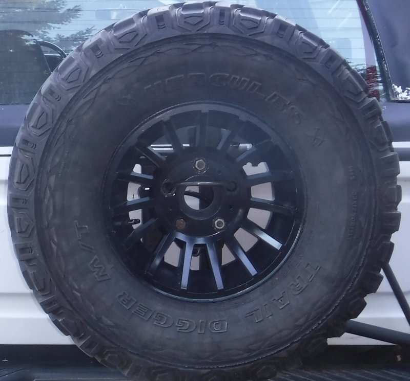 Proper sized spare tire. Hercules!