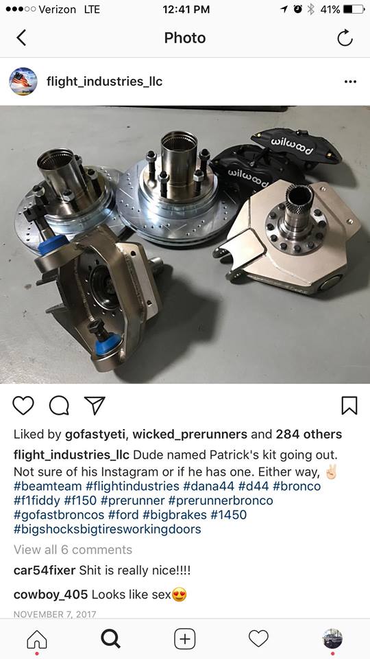 Automotive brake and suspension parts, including Wilwood calipers and rotors.