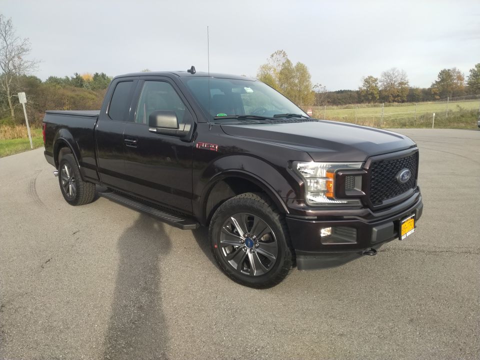 Dark brown 2018 Ford F-150, 3q-front view