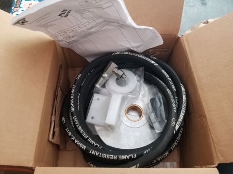 2004 Land Rover Land Rover - Parts arrived, including a hose 4' longer, 2 new sheaves, anchor bolts & shims, and a few plastic parts. Hard to believe that's ~$400.
