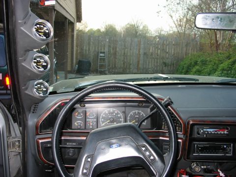 1991 Ford Bronco - Another view of all three gauges mounted to A Pillar.