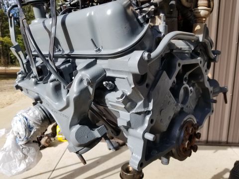 1995 Ford Bronco - After pressure-washing it several times, I basically hosed the engine down with paint, except the intake & plenum. I didn't want to break t…