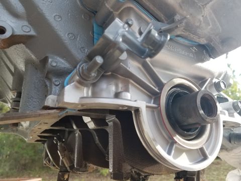 1995 Ford Bronco - The TC gasket should always be trimmed flush before installing the pan. I reinstalled the (newish) water pump with a new gasket. [url=https…