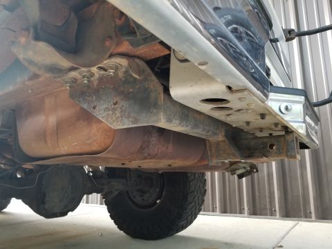 1995 Ford Bronco - Whoever put this receiver on didn't seem to think the trailer connector was important. Eventually, I found a way to mount it properly. This…