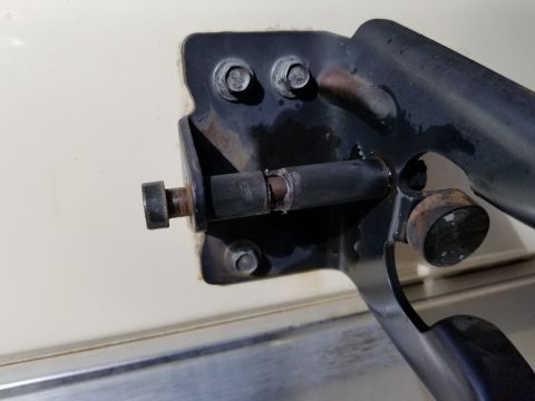 1995 Ford Bronco - After soaking in PB Blaster a few days, I was able to get the swingaway strike bolt out of the damaged sleeve. [url=https://www.supermotors…