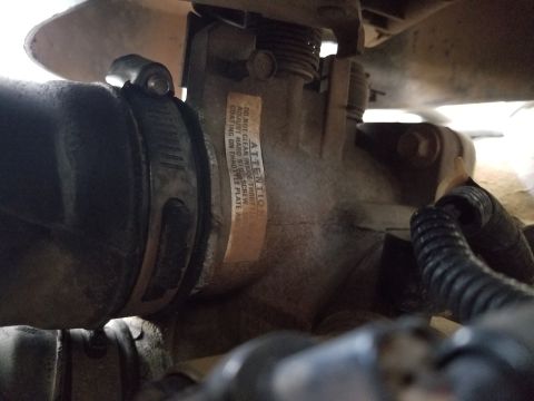 1995 Ford Bronco - Throttle body attention label IF THE IMAGE IS TOO SMALL, click it. ATTENTION Do not clean inside throttle body or adjust hard stop screw. S…
