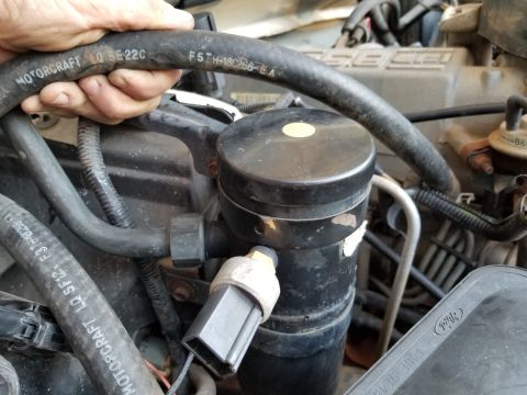 1995 Ford Bronco - OE heater supply hose MotorCraft F5TH-18C266-EA this one may have been cut shorter at some point