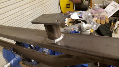 1995 Ford Bronco - This is one of the pads that will bolt to the truss (there are two of these), and is this the main mounting point for the sliders and step.