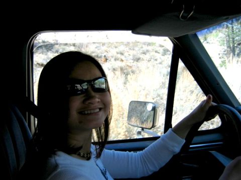 1985 Ford Bronco - Kim driving the bronco