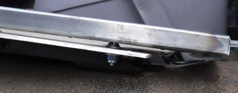 1992 Ford Bronco - Much more rearward extension than the flexy old aluminum plate adapter.