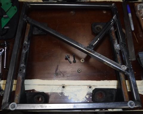 1992 Ford Bronco - Adding some inner tubing (!), both for added strength and to align with bolt holes on the Bronco rails.
