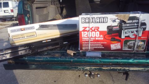 1996 Ford Bronco - got this Badlands Winch 12k at Harbor Freight during a special for 300$. i did also buy a 2 year extended warranty but that was another 140…