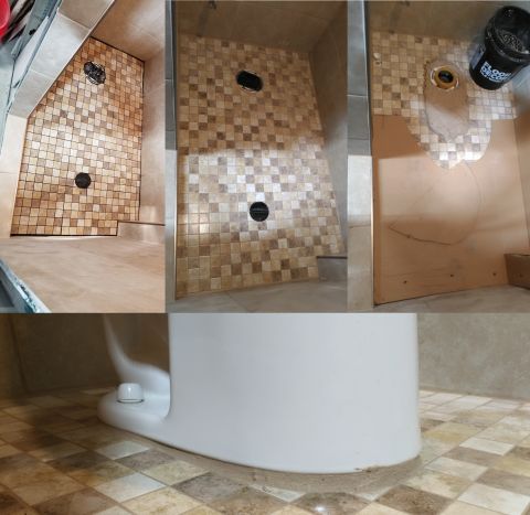 2004 Land Rover Land Rover - I ended up grouting the floor & setting the toilet myself, but it came out pretty well.