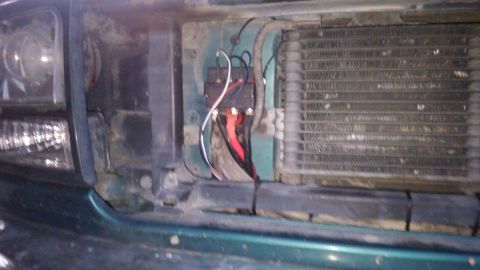 1996 Ford Bronco - mounted the solenoid pack here where the factory which cables still had plenty of room and it is relativley easy to service. also its up hi…