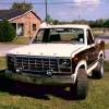 1980 Ford Bronco - This 1979 Ford pickup truck has a distinctive grille and two-tone paint scheme.