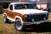 1980 Ford Bronco - This 1980-1986 Ford F-Series pickup truck has two-tone paint and woodgrain trim.