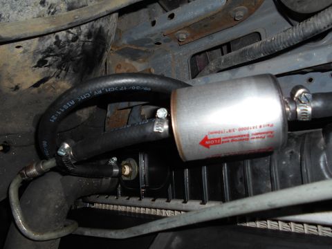 1992 Ford Bronco - Added in-line filter