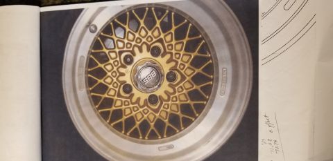 1980 Pontiac Trans Am - This image shows a close-up of a BBS wheel with a gold mesh design and a silver outer rim.