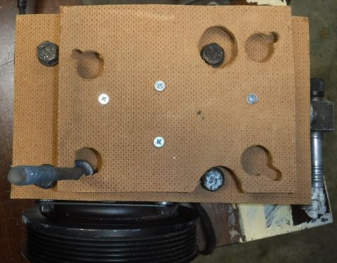 1992 Ford Bronco - Adapter mount mock up for the stock A/C location.