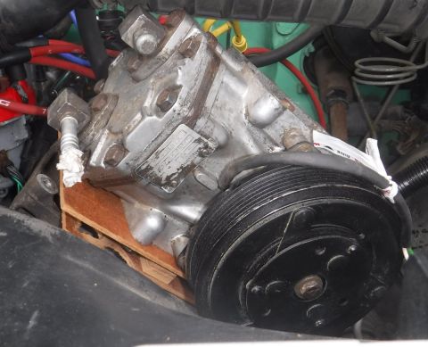 1992 Ford Bronco - Mock up test fit. Not quite enough room below the stock MAF intake tube...