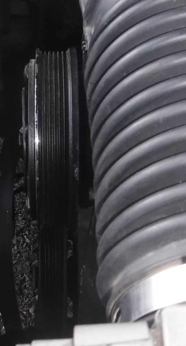 Pulley alignment came out perfect after tweaking the forward positioning of the mock up's offset bolt pattern.