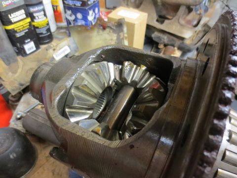 1967 Ford F-250 - Close-up view of internal differential gears and housing.