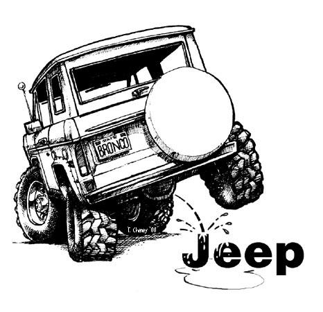 1989 Ford Bronco - This drawing depicts a 1970s Ford Bronco, not a 1989 model as suggested by the registry.