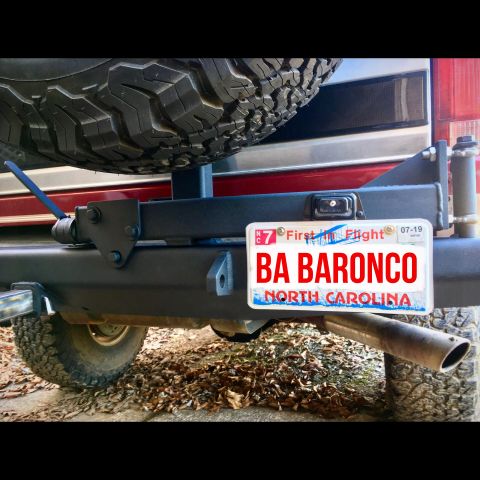 1995 Ford Bronco - License plate mount... mounted.