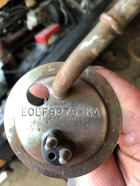 1981 Ford LTD - Now I needed to deal with the 1/2" hole in the sending unit I don't need any more. I used the MIG to slowly fill it in while keeping t…