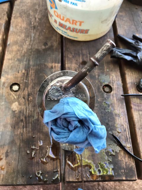 1981 Ford LTD - The welds were ground down and it had a couple very small leaks. I was wary of getting a good seal with welding without putting enough heat…