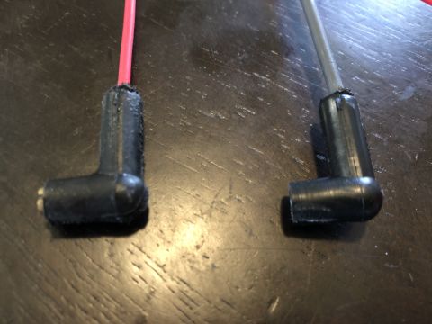 1981 Ford LTD - Crimped a connector to the wire and placed it in the mold. Mix the two-part rubber and degas it using a big syringe. Inject the rubber and…