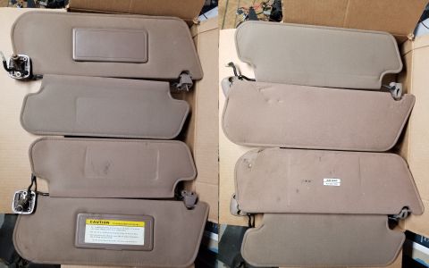 1983 Ford Bronco - '94-97 Bronco/F Mocha Dual Visor Set (#2) IF THE IMAGE IS TOO SMALL, click it. Fits '80-96 Bronco & F-series (& '97>8500GVWR) This hour-lon…