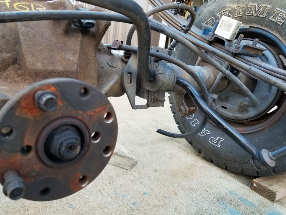 Including the Bronco-specific 7-degree shims, the spring angle is about 19 degrees from the pinion (using an [url=https://www.amazon.com/dp/B002LL0BIC]iGaging AngleCube Digital Level[/url] or [url=https://www.amazon.com/dp/B0BJKB8JDM]newer cheaper version[/url]). Since I'm using anti-wrap perches, I won't be using the factory spring shims - the perches will be welded at this angle.
