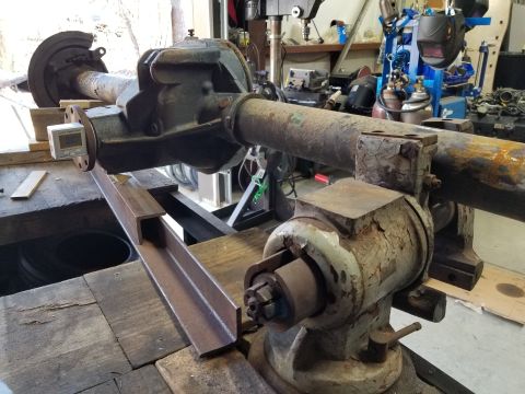 1983 Ford Bronco - I leveled the tube & pinion on my vise table (using an iGaging AngleCube Digital Level or newer cheaper version ) and laid out the position…